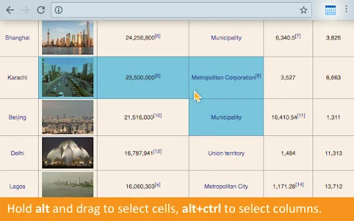 I-download ang Copytables – Pinakamabilis na Data Scraper para sa Chrome - Screenshot 1